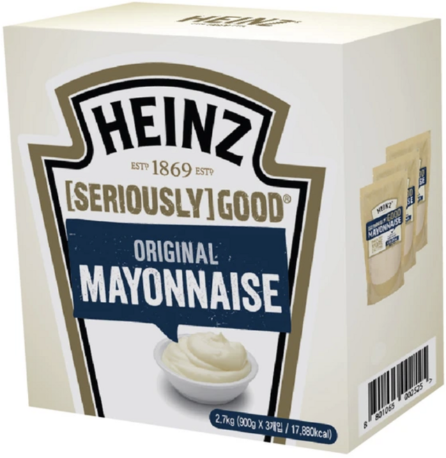 크래프트하인즈 시리어슬리 굿 오리지널 마요네즈, 900ml, 3개