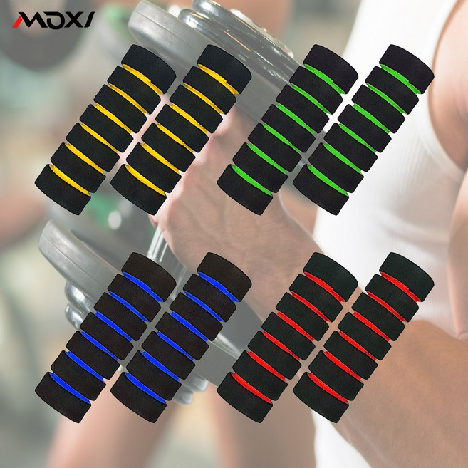 MOXI 헬스기구 악력기 스펀지헤비그립 핸들그립 스펀지, 노랑, 1세트