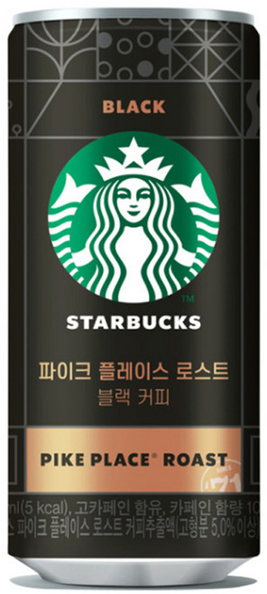 스타벅스 파이크 플레이스 로스트 블랙 커피, 200ml, 12개
