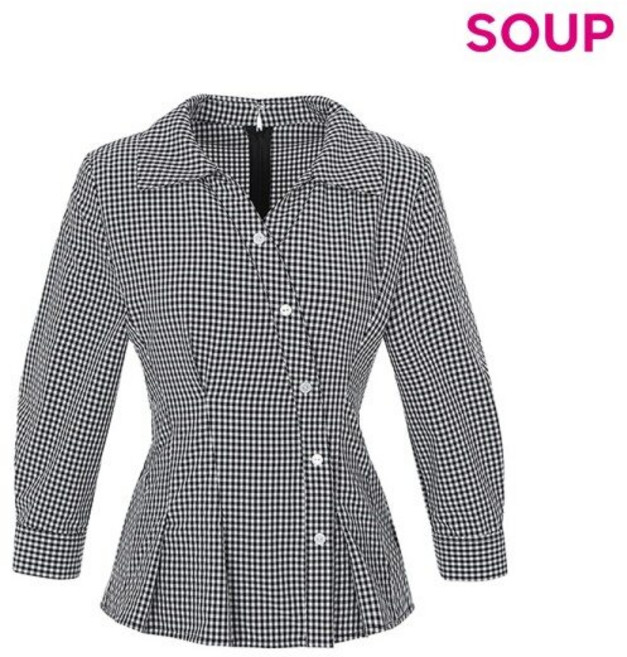 숲 SOUP 슬림핏 라인 셔츠 (OZ4LST4)