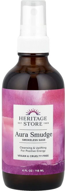 건강챙기세요 Heritage Store 아우라 스머지 스모크리스 세이지 118ml(4fl oz) 백살까지오래오래, HeritageStore아우라스머지스모크리스세이지118, 1개, 118ml - 쿠팡