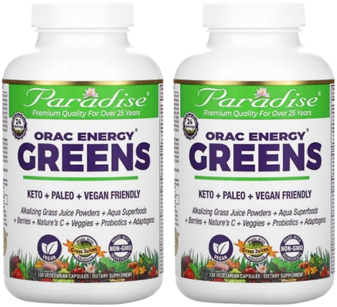 파라다이스허브즈 오라크-에너지 그린즈 베지테리안 캡슐, 120정, 2개 - 쿠팡