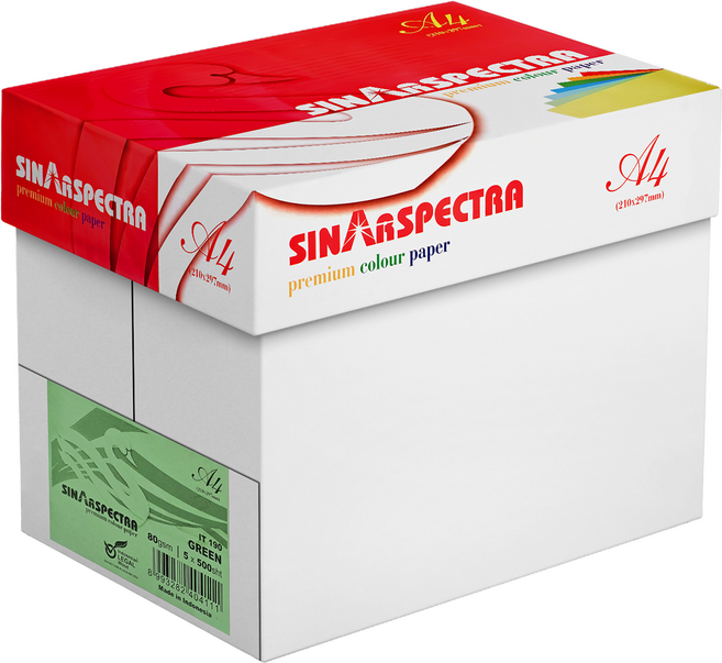 스펙트라 80g A4용지 A4색지 1박스 2500매, 초록