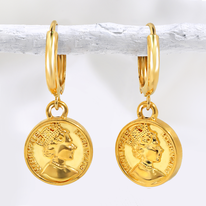 주리에떼 24K 순금 여성 데일리 엘리자베스 밀리언 금 귀걸이 기념일 선물(14K/18K 원터치링)