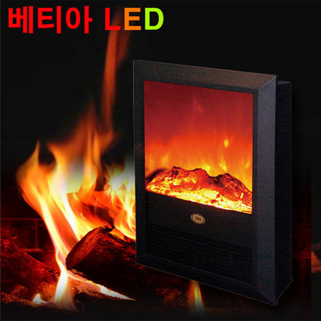 한스벽난로 모닥불 콘솔 실내 불멍 무드등 대형 LED 조명 감성 캠핑, 전기벽난로 베티아 3색 조명