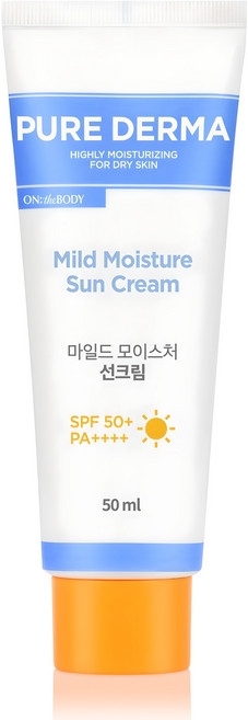 온더바디 퓨어더마 마일드 모이스처 선크림 SPF50+ PA++++, 50ml, 1개