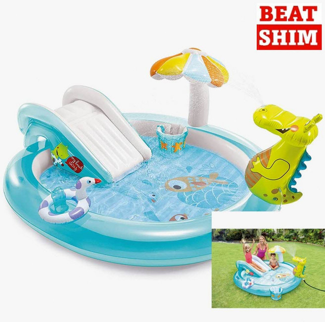 미끄럼틀 일체형 아기풀장 키즈 워터존