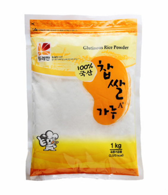 뚜레반 찹쌀가루 국산 A+, 1kg, 2개