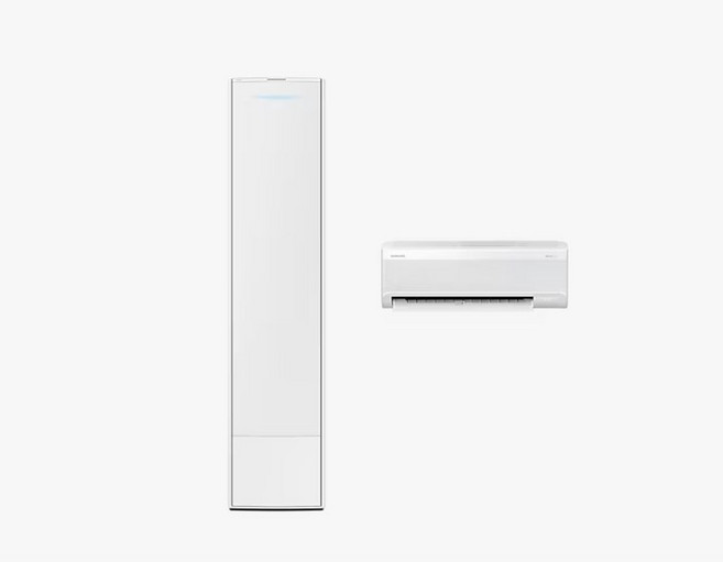 삼성전자 무풍 갤러리 스탠드 에어컨 투인원 (거실+안방or작은방) 19평형+6평형 AF80F19D25WRS / 기본 설치 포함, 일반배관형