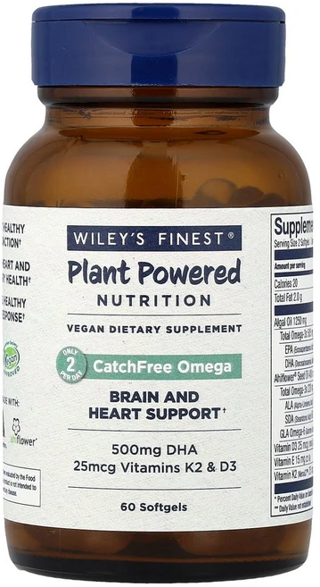 윌리스파이니스트 캐치프리 오메가 플랜트 파워드 뉴트리션 CatchFree Omega 60정, 1개 - 쿠팡