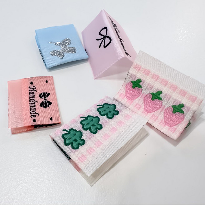 핸드메이드 봉제 의류 네임택 제작용 라벨 25p, 1개, 파스텔