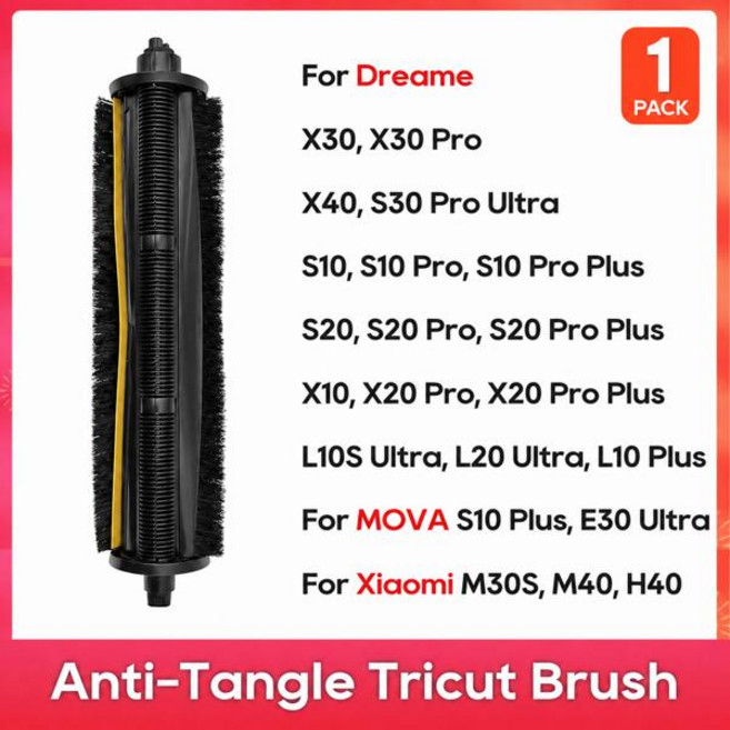 TriCut 브러시 Dreame X40 Ultra X30 Pro X20 Pro S10 S20 Pro Plus L10S Pro Ultra Mova E30 Xiaomi M30S M40, [04] 1 Piece