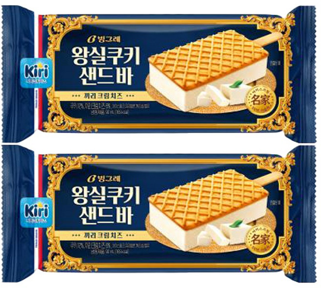 빙그레 왕실쿠키바 끼리크림치즈, 14개, 90ml