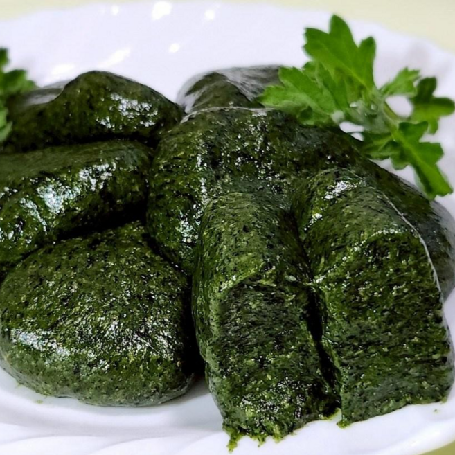 쑥두배 쑥폭탄 무설탕 찹쌀 현미 약쑥떡 2kg 강화 다운떡방앗간 사자발 약쑥인절미, 1세트