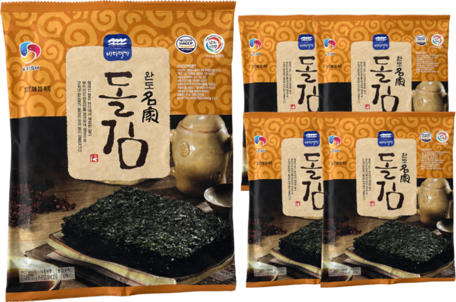 완도 구이돌김, 5개, 27g