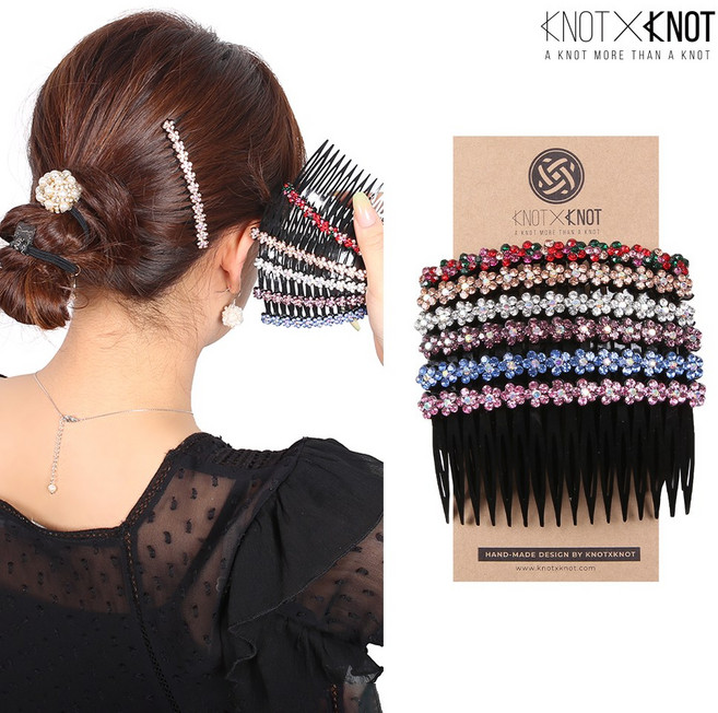 [KNOTXKNOT] 단독구성 잔머리 올림머리를 위한 플라워 잔꽃 빗핀