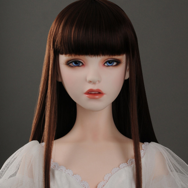 돌모아 구체관절인형 가발 100cm 트리니티돌 루젼돌 앞가르마 롱 소바쥬 레드브라운 (13-14) Selena Sobazu Long Wig (R.Brown), 1개