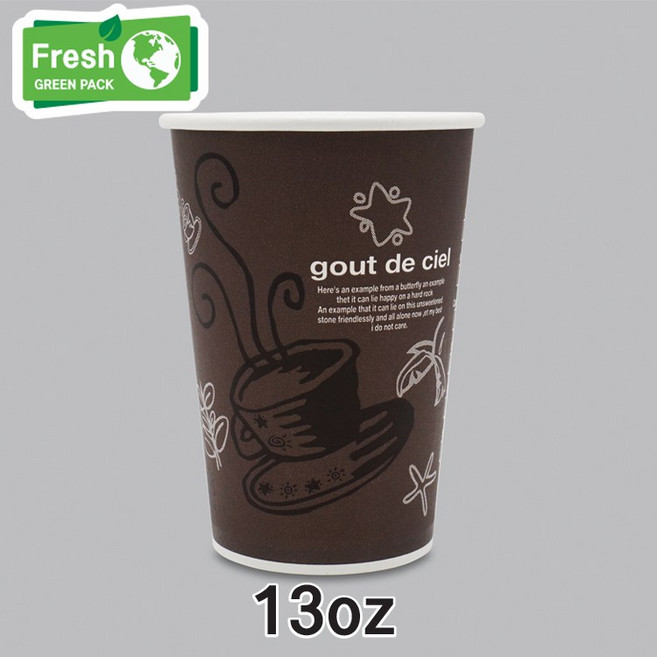 [씨엘] 13온스 종이컵 1000개 1박스 (뚜껑별도), 1개입