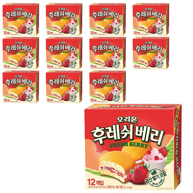 후레쉬베리 딸기, 336g, 12개