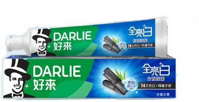 DARLIE 好來 全亮白竹炭深潔牙膏，密泡微分子，14天亮白，深層潔淨，含氟護齒，140公克, 140公克, 1個
