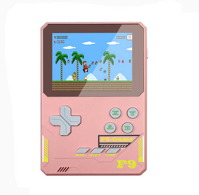 SorJar 휴대용 미니게임기 500종 고전게임 가정용 게임기 6000mAh 고속충전 보조배터리, 핑크색(조이스틱 미포함)