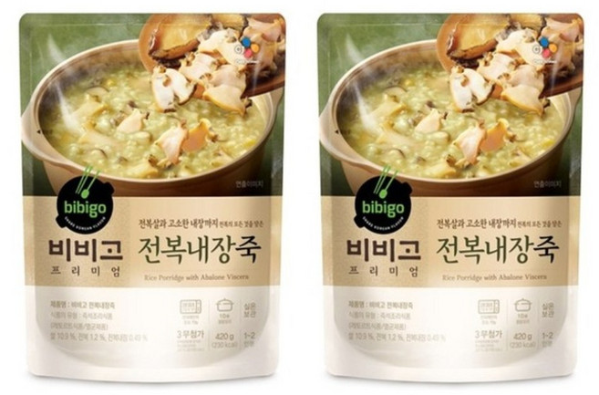 CJ제일제당 비비고 전복내장죽 420g 21개