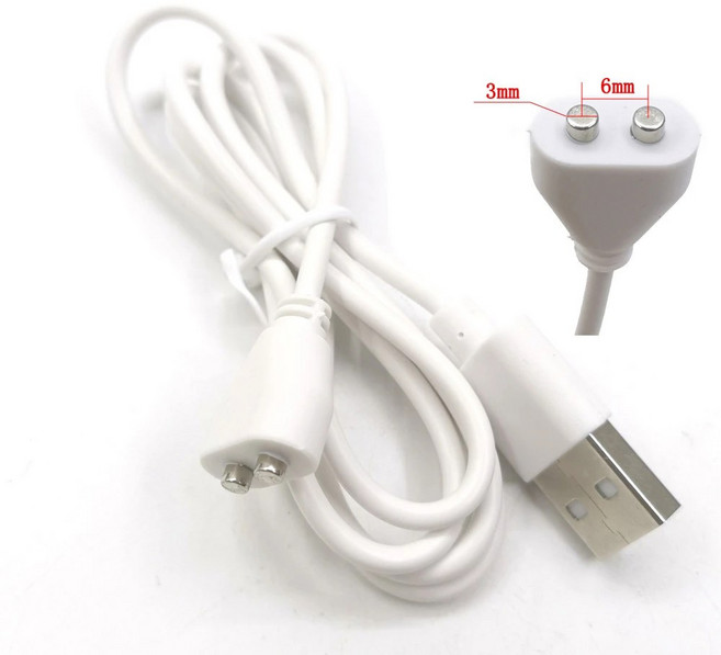 자기 충전 케이블 센터 간격 2P 5mm 6/7/8/9/10mm 미용 기기 스마트 장치 용 자석 Suctio USB 전원 충전기, 02 6MM, 1개