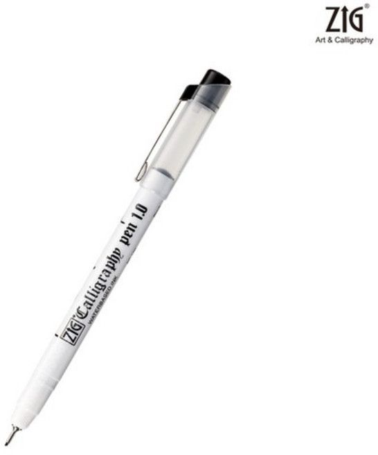 지그 캘리그라피펜 Oblique100 납작사선 1.0mm, ZIG-PC-100-030 청색 1개