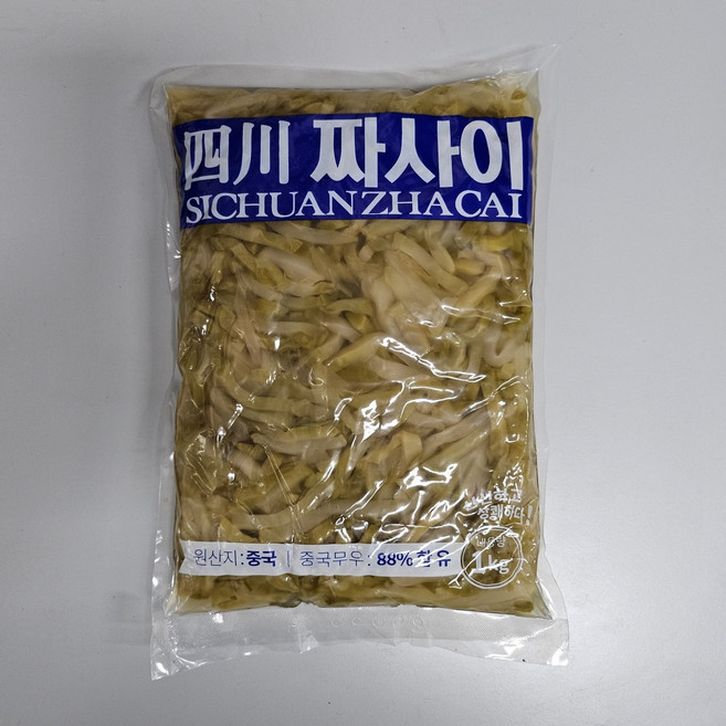 용차 짜사이 1kg 무절임 짜싸이 중식밑반찬, 5개