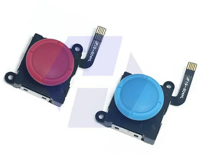 Nintendo Switch/Lite/OLED Joycon 아날로그 엄지 스틱 용 1PC 교체 홀 효과 표류 없음 고감도, 10 blue red pair