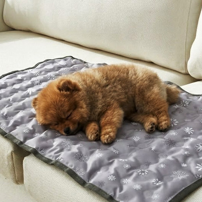 꼼띠아 국산 강아지 쿨매트 쿨젤 여름 냉감 매트 패드 고양이 애완 동물, 1개, 그레이