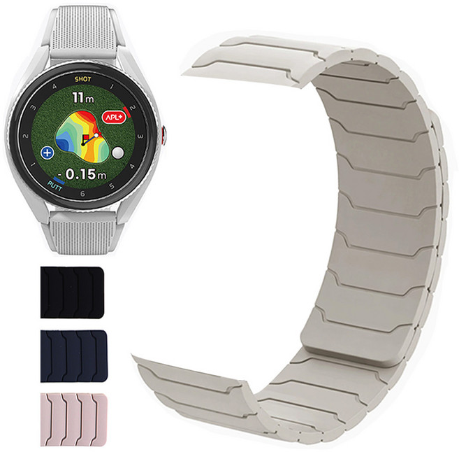 보이스캐디 T9 시계형 우레탄 자석 호환밴드 마그네틱 스트랩, 01 MA3GU01BK 블랙, 1개