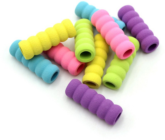 파스텔 애벌레그립 펜그립 연필그립 10개입 세트 펜슬그립 스펀지, 1세트