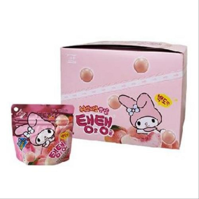 서주 산리오 탱글탱글 백도맛 젤리 세트 40g 7개