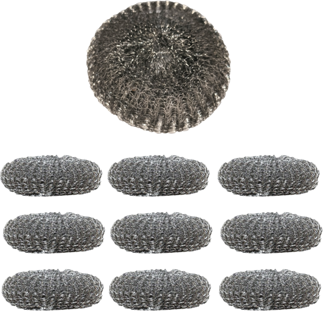 세제 일체형 세척솔 교체용 수세미, 1세트, 10개, 철 수세미