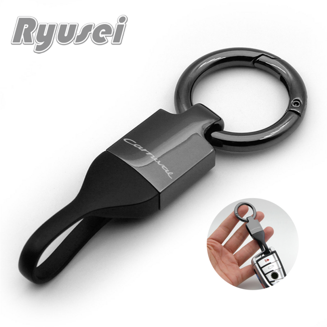 Ryusei 자동차 키링 기아호환 고급 합금 키홀더링 키링 열쇠고리 연결고리 차량용품 쏘렌토 카니발 스포티지 K8 셀토스 모닝 레이 R034, 카니발-블랙, 1개