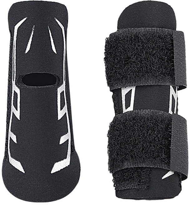 위드마스터 핑거가드 유소년 손가락보호대 2개(스트레이트형+스트랩형), 블랙, 1세트