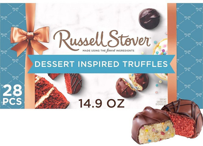 RUSSELL STOVER 다양한 밀크 & 다크 초콜릿 디저트에서 영감을 받은 트러플 캔디 선물 상자 422.4g(15.5온스), 1개
