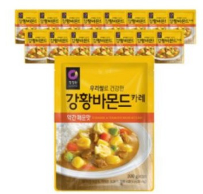 청정원 우리쌀 강황바몬드카레 약간매운맛, 100g, 17개
