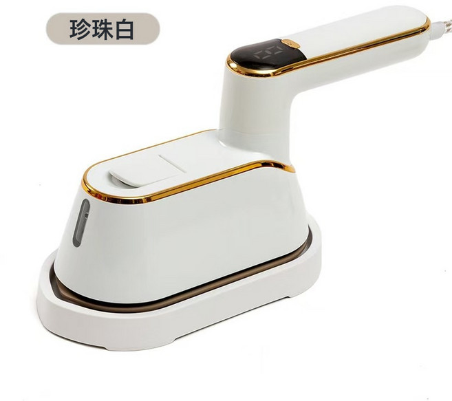 新款摺疊手持電熨斗跨境蒸汽掛燙機乾溼兩用熨燙機便攜小型蒸汽機, 2344D白色掛燙機:美規插頭