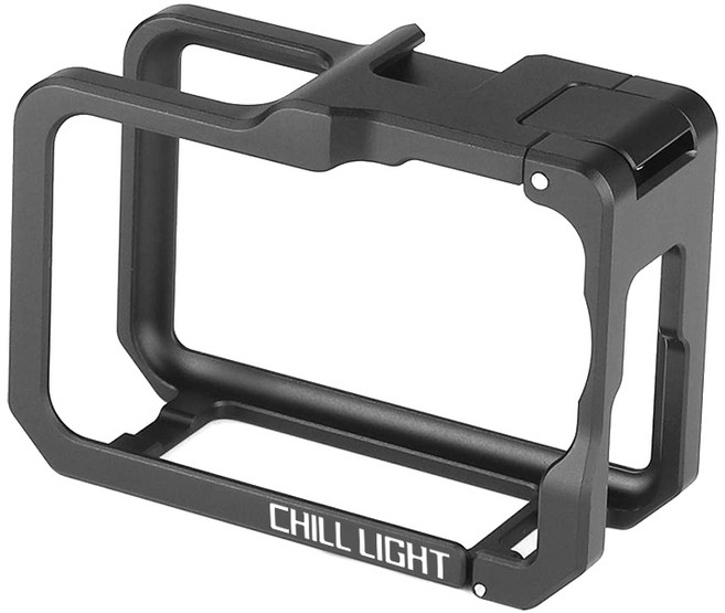 보호틀 액션캠 초경량 확장틀 가로세로 퀵보드 케이스 액세서리 DJI action6 적용, 1개, 블랙