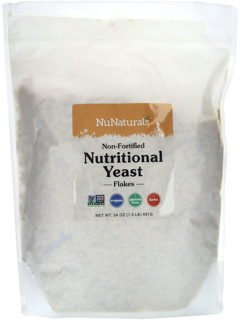 NuNaturals 비써포트 뉴트리셔널 이스트 플레이크 680g(24oz), 2개