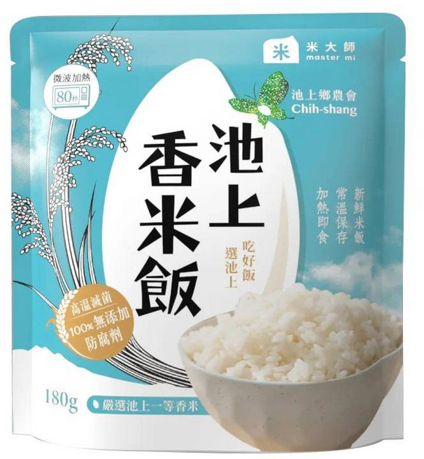Master Mi 池上香米飯 微波加熱80秒 高溫滅菌無添加防腐劑, 180g, 1包