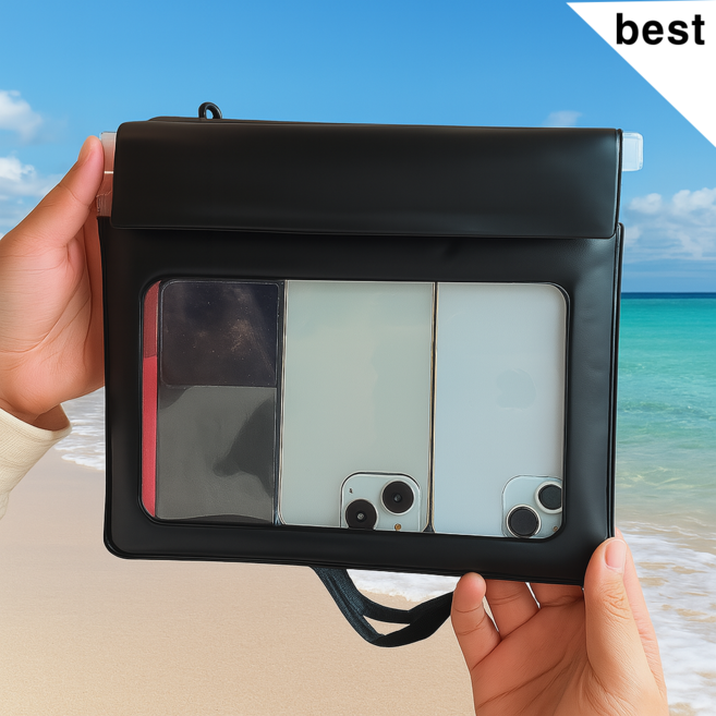 the담아 핸드폰방수팩 대형 워터파크 방수가방, 1개, 화이트