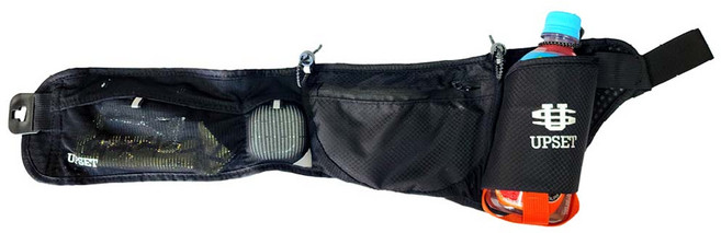 업셋 트레킹 보틀 힙색 허리 물통 가방, 블랙, 1개