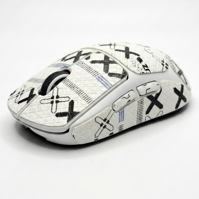 케이노 지슈라 전용 마우스 그립 테이프 논슬립 패치 G PRO X SUPERLIGHT, 1개, Full_White