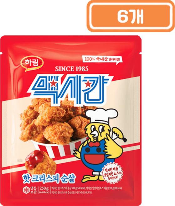 하림 맥시칸 핫크리스피 순살, 6개, 250g