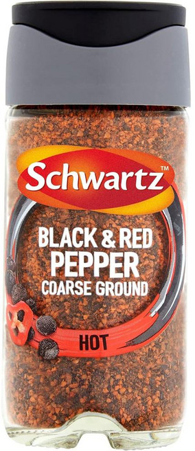 영국 슈왈츠 Schwartz Black And Red Pepper 핫 블랙 & 레드 페퍼 시즈닝, 6개, 45g