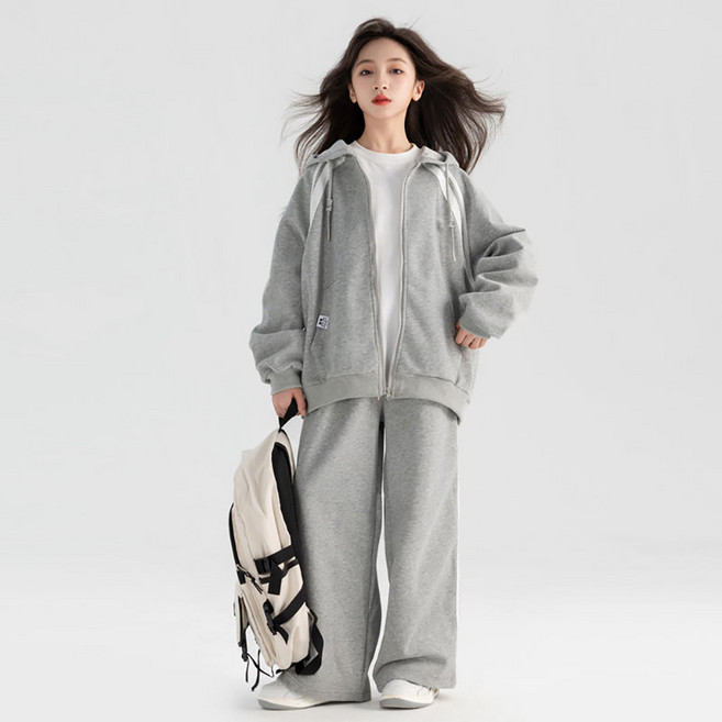 인싸모여 가을 겨울 오버핏 후드집업 트레이닝세트