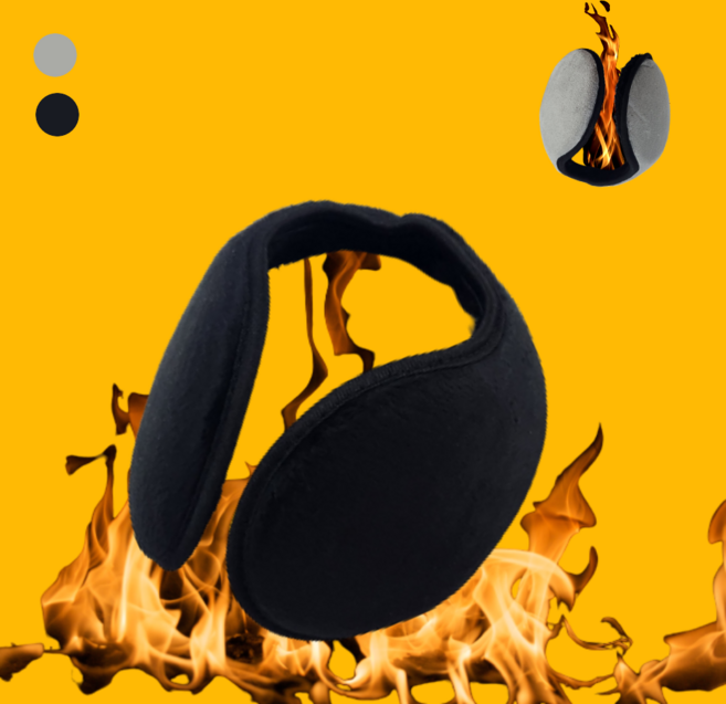 호호의픽 온열 군용 군인 방한 귀마개 귀돌이, 블랙, 1개